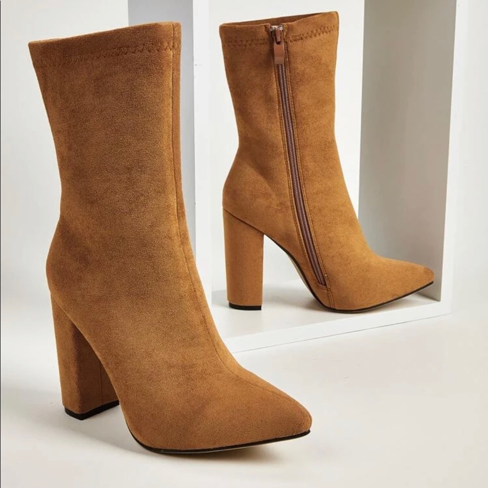 Shein camel/brown bootie